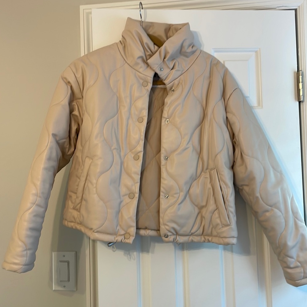 Zara faux leather bomber